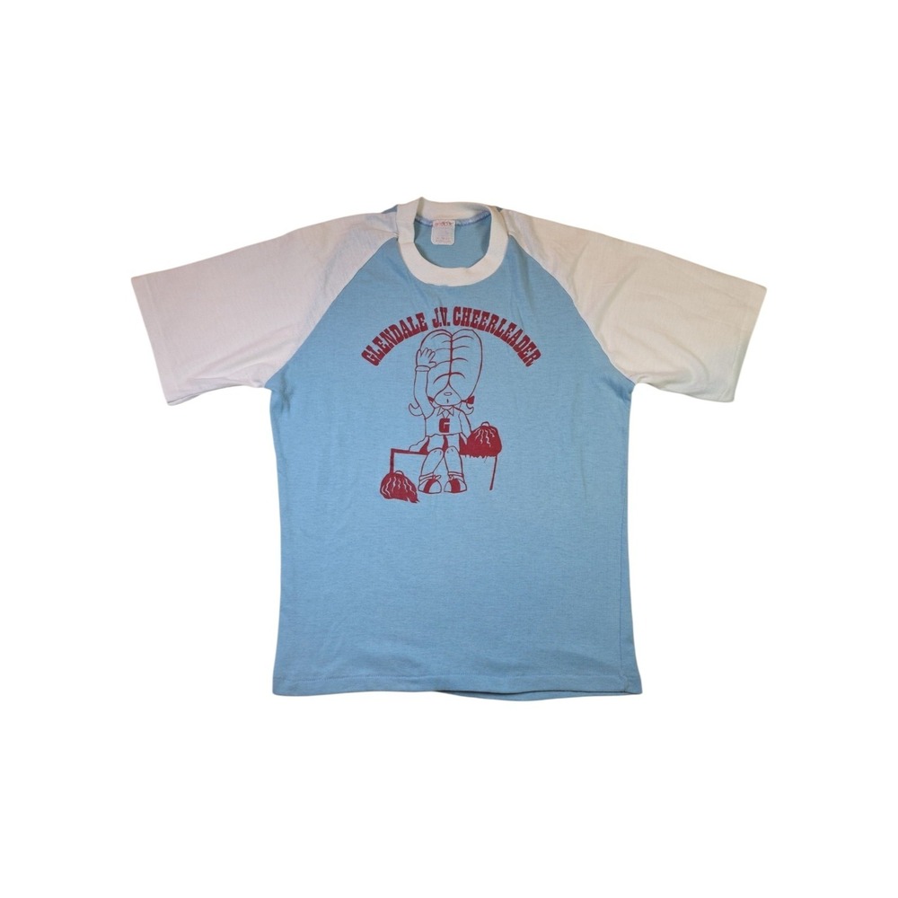 Vintage Glendale JV Cheerleader Dodger T Shirt Springfield MO Raglan USA M